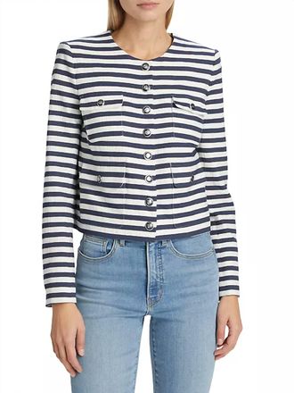 Veronica Beard Isa Jacket In Navy Multi