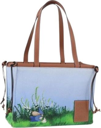 Loewe Pre-owned Tote Bag - Dames - Vintage Shopper - Blauw - ONE Size - Vintage