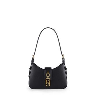 Elisabetta Franchi Small Hobo Bag with Charm - female - Elisabetta Franchi - Shoulder Bags - Black - ONE SIZE - Bags