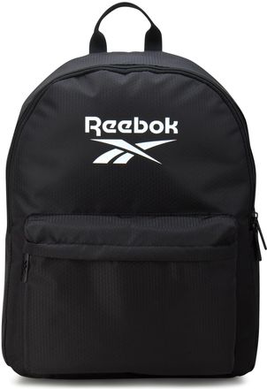 Reebok School Backpack - Multi Purpose Lightweight Basic Backpack with Water Bottle Pocket - Bookbag for Men & Women, Black Element With White Logo, One Size