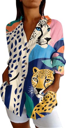 Generic Womens Tops Shirts Womens Short Sleeve Round Neck Oversized Printed Long Casual Summer Baggy Fashion Ladies T-Shirt Tees Plus Size Tops UK 8-20 Womens