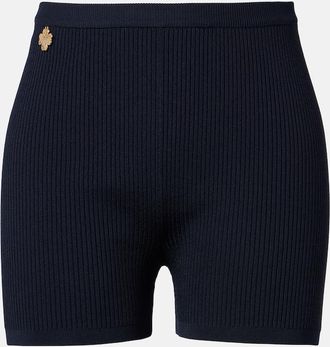 Saint Laurent Shorts ciclistas acanalados de punto