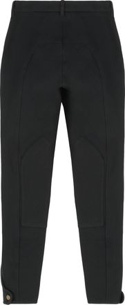 Burberry Womens Jodhpur Trousers Stretch Cotton Black Skinny