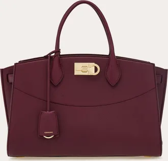 Ferragamo Women New Ferragamo Studio soft bag (L) Violet