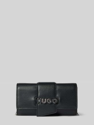 HUGO BOSS Clutch mit Label-Applikation aus Metall Modell MEL 2.0 in Black, Gr&ouml;&szlig;e 1