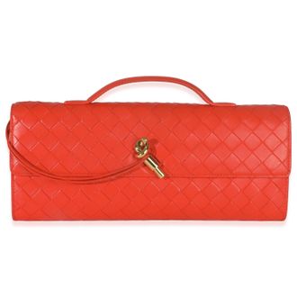 Bottega Veneta Nappa Intrecciato Long Andiamo Top Handle Clutch