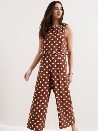 Phase Eight Alia Spot Jumpsuit in Tan at Nordstrom, Size 12