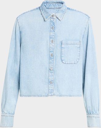 Rag & Bone Ultra Featherweight Cropped Maxine Shirt