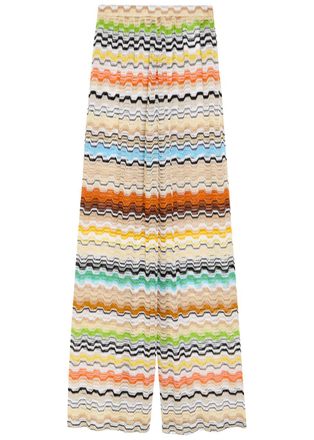 Missoni Patterned Wide-leg Fine-knit Beach Trousers - Multicoloured - 42 (UK10 / S)