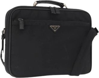 Prada Pre-owned Cross Body Bags, female, Black, Size: ONE SIZE Pre-owned Nylon Crossbody Bag