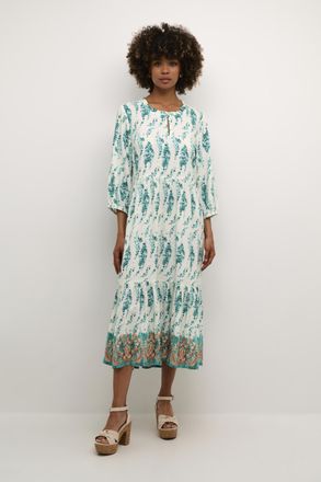 Cream Jurk A-shape multicolour