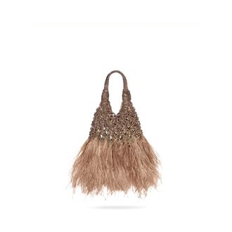 Hibourama Bags Handbags, female, Brown, Size: ONE SIZE Vannifique Plumes