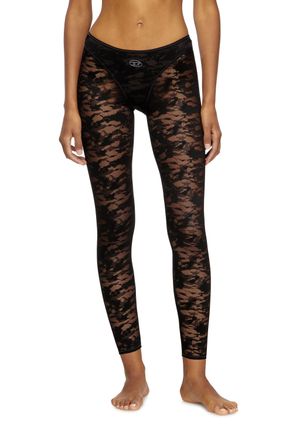 Diesel Camo lace leggings - Pants - Woman - Black