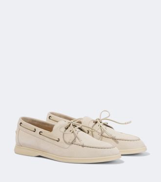 Loro Piana Sea-Sail Walk suede boat shoes