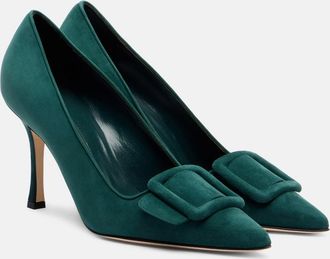 Manolo Blahnik Maysale 90 suede pumps