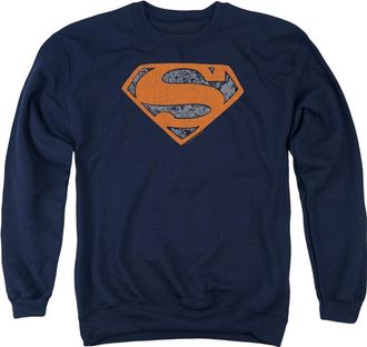 Gildan Superman Vintage Shield Collage Adult Crewneck Sweatshirt
