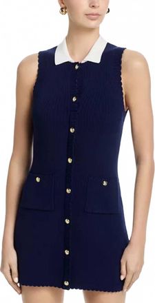 French Connection Bennet Rib Knit Dress In Blue