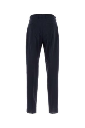 Fendi Mens Navy Blue Twill Pant Dark Blu Exterior: Virgin Wool Pantaloni