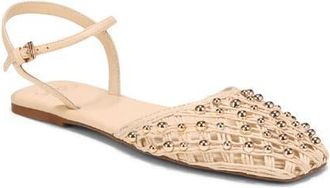 Franco Sarto Inali Ankle Strap Flat in Marshmallow at Nordstrom, Size 5.5
