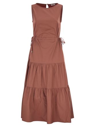 PESERICO Vestido midi sin mangas Peserico de algod&oacute;n el&aacute;stico