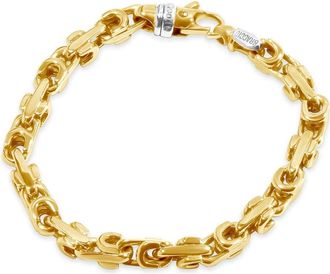 Pompeii3 Mens Link 14k Gold (55gram) or Platinum (89gram) 7.5mm Bracelet 8.5