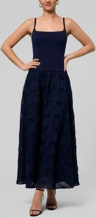 Rachel Roy Mira Square Neck Maxi Dress in Navy at Nordstrom, Size X-Small