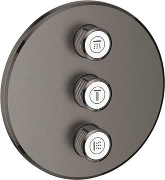 GROHE Grohtherm Smartcontrol Placa De Accionamiento 3 Salidas, Cepillo Grafito Duro (29122al0)