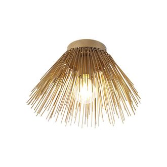 QAZQA Lampada da soffitto broom - rustico - Acciaio - Oro/Ottone - Tondo Max. 1 x Watt - Qazqa