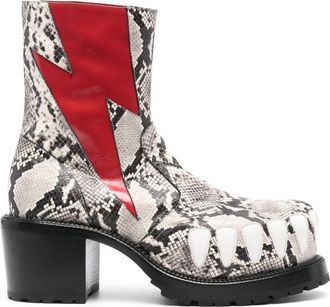 Walter Van Beirendonck Hyper Glam 75mm ankle boots - men - Calf Leather/Rubber/Calf Leather - 46 - White