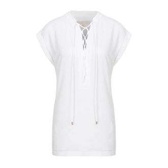 Michael Kors Dames, Blouses & Shirts, Wit, Maat: M Katoen