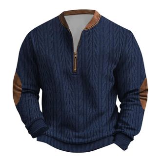 Generic Mens Sweatshirt,Mens Fleece Crewneck Sweatshirts Long Sleeve Blouse Tops Pullover Stylish Sweater For Mens Winter Cable Knit Jumper 4Xl V Neck T Shirt