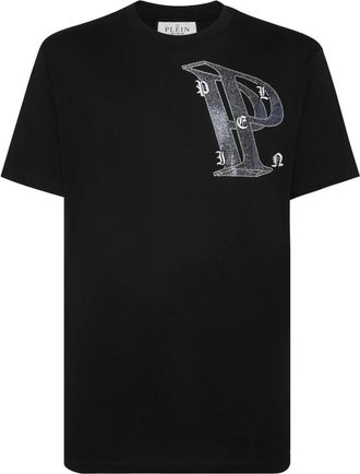 Philipp Plein T-Shirt Ronde Hals - Heren - T-shirts - Zwart - 4XL - Katoen - Tops