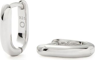 Missoma Classic Ovate Sterling Silver Hoop Earrings - One Size