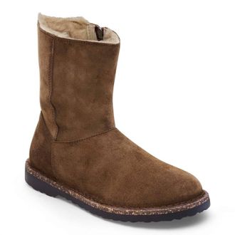 Birkenstock Womens Uppsala Zip Shearling Winter Boot In Dark Tea