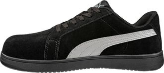 Puma Mens Iconic Suede Low Eh, Black/Grey, 8 Wide