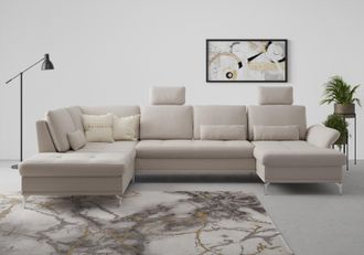 Inosign Wohnlandschaft »Palm Beach U-Form« Federkern, mit Sitztiefenverstellung, wahlweise mit Bettfunktion