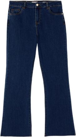 Oltre Flared Jeans - Dames - Cropped Jeans - Blauw - L - Katoen - Jeans