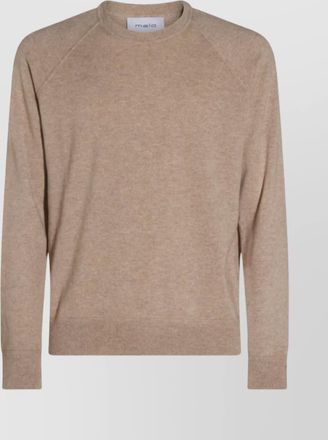 Malo crew neck sweater with raglan sleeves and ribbed hem
