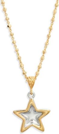 Vidakush Duotone Star Pendant Necklace in Gold at Nordstrom, Size 14