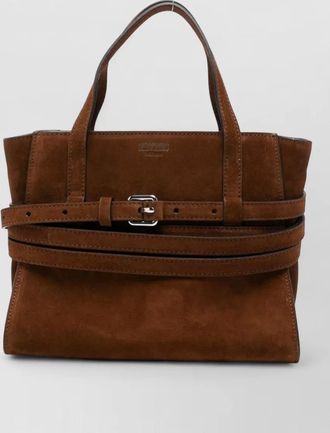 Moschino small leather tote bag top handles