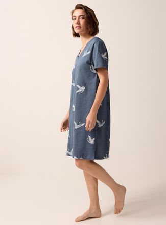 Miiyu Womens Soothing tone v-neck sleep Tee Shirt