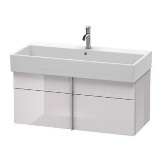 Duravit Duravit Vero Air Mueble De Pared 98,4 X 43,1 Cm, 1 Caj&oacute;n, 1 Extra&iacute;ble, Para Vero Air 235010, Color (frente/cuerpo): Laca Blanca Lila Alto Brillo - Va6