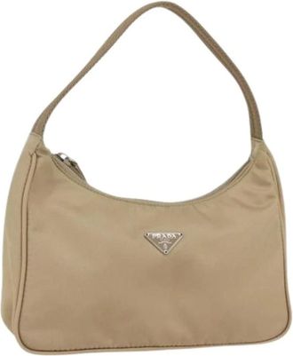 Prada Pre-owned Mini Bags, female, Beige, Size: ONE SIZE Pre-owned Mini Hand Bag