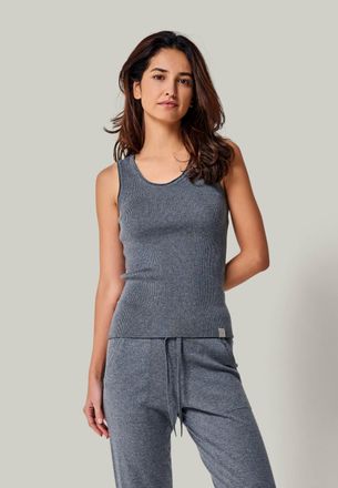 You Look Perfect TOP BLOSSOM - Geripptes Merino Top mit Rundhals