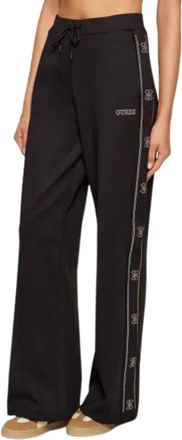 Guess Octavia Wide Leg - Dames - Wijde Broeken - Zwart - XS - Polyester - Broeken