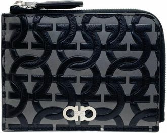 Ferragamo Gancini Leather Coin Purse/Coin Case (Pre-Owned)