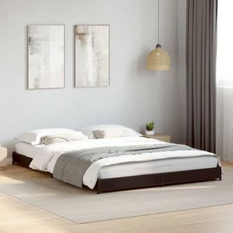 Berkfield Home Bed Frame without Mattress Black 135x190 cm Double
