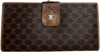 Celine Pre-owned Wallets, female, Brown, Size: ONE SIZE Pre-owned Macadam Triomphe Long Wallet