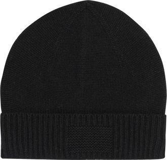 Guest In Residence Rib Cuff Beanie - Heren - Hoeden - Zwart - ONE Size - Kasjmier - Accessoires