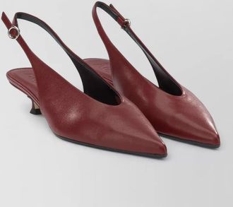 Aeyde camila kitten heel leather slingback pumps